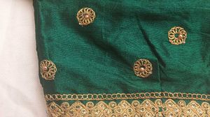 Bridal Blouse, Embroidered Green Blouse, Festive,