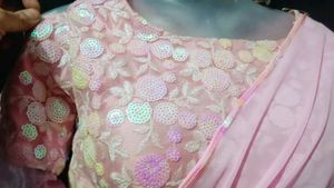 (Fix Price )Trendy Frill Organza Saree🤩,