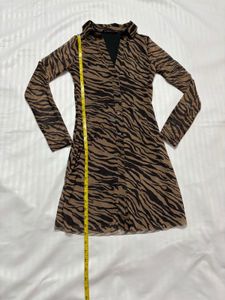y2k tiger print dress