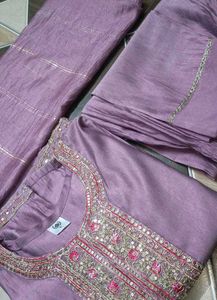 mauve kurta set