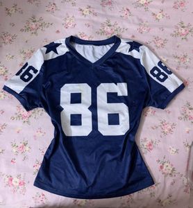 "86" Graphic Jersey Top