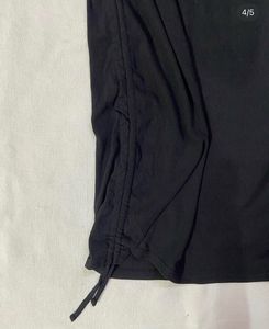 H&amp;M Black Ruched Drawstring Dress
