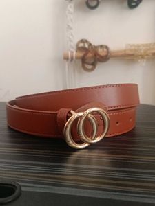 Stylish Brown Belt with Gold Buckle