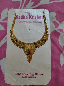 Elegant Gold Necklace with Colorful Stones
