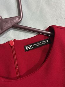 Zara Chic Red Asymmetrical Dress