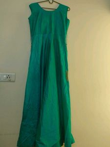 Embroidered Green Ethnic Gown