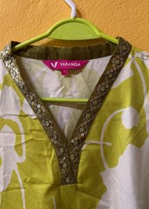 Varyami Yellow Floral Kurta