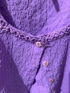 Lilac Textured Cropped Top