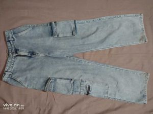 💙 Trendy Light Blue Cargo Style Jeans 💙💙