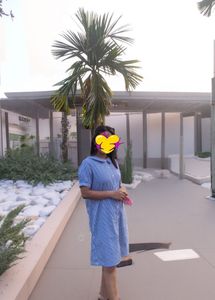 Blue Striped Button-Up Dress