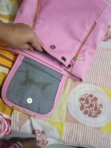 Chic Pink Clutch with Gold Clasp