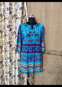 Bohemian Floral Print Mini Dress