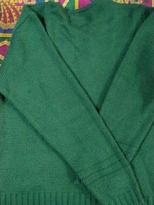 Green Embellished Sweater