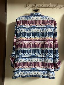 Bohemian Print Button-Up Shirt
