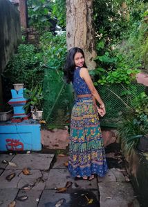 Bohemian Elephant Print Maxi dress