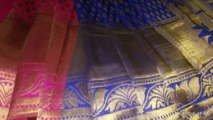 Half&amp; Half Soft Silk Saree