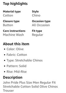 Plus size Olive Green Pants