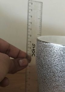 Sparkling Silver Textured Coffee Mug