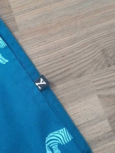 Blue Zebra Print Boxer Shorts