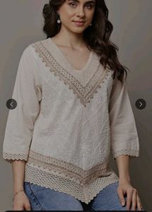 Elegant Embroidered Tunic Top