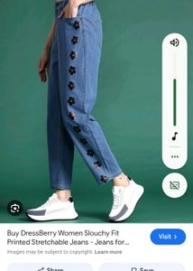 DressBerry Floral Slouchy Fit Jeans