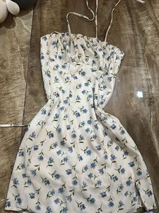 Coquette Cute Floral Tie strap Mini Dress