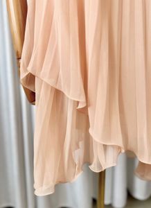 Elegant Peach Chiffon Party Dress