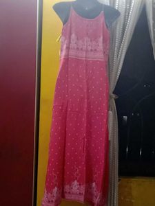 Pink Printed Maxi Dress