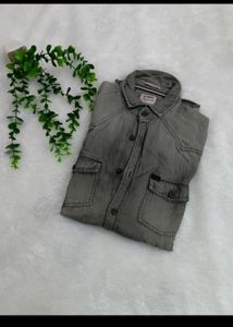 Lee Cooper Men's Grey Cargo Shirt