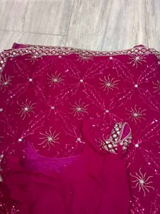 heavy party wear saree