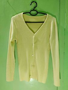 SALE‼️‼️‼️Butter Yellow Ribbed Cardigan