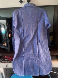 Men's Blue Cotton Kurta