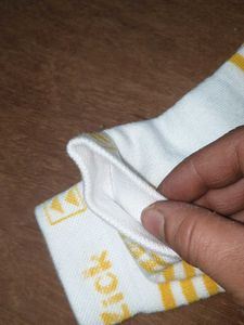 White Socks with Yellow Accents