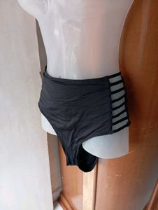 High-Waisted Strappy Bikini Bottom