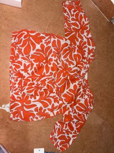 Orange Patterned Top