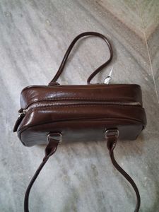 Chic Brown Faux Leather Shoulder Bag