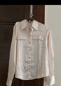 Sheer Pink Button-Up Shirt