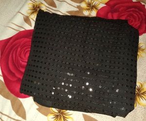 Elegant Black Sequined Saree🖤🔥
