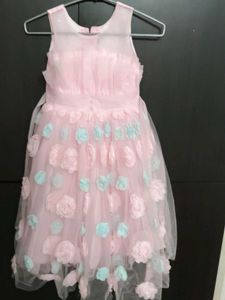 Charming Pink Floral Party Dress