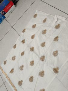 Embroidered White Kurta