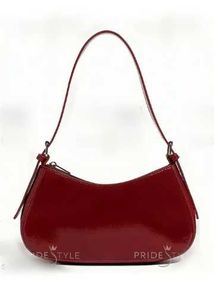Burgundy Bag with Buckle Detail