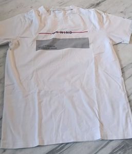 White "UN WIND" Graphic T-Shirt