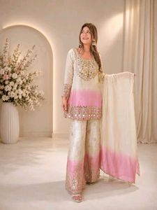 Embellished Ombre Kurta Set