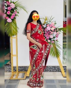 Red Heavy Designer Bridal Lehanga