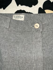 Classic Grey Wide-Leg Trousers