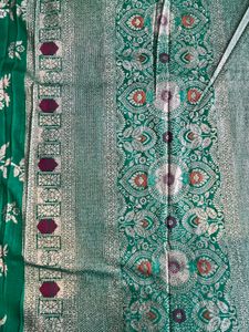 Premium Green Banarasi Silk Saree