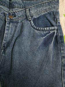 Blue Denim Straight-Fit Jeans for Women