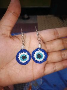 Evil Eye Earrings &amp; keychan handmade