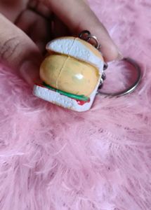 Burger Keychain