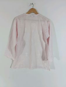 Pink Embroidered Casual Top (Women)